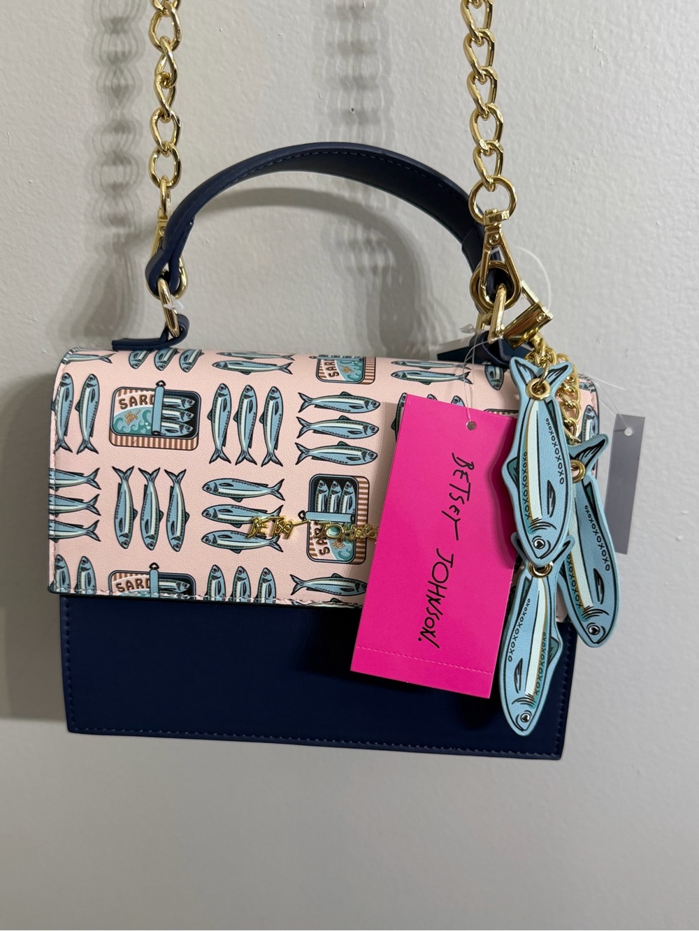*NWT* Betsey Johnson Sardines Crossbody Bag Satchel Purse